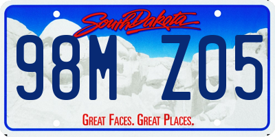 SD license plate 98MZ05