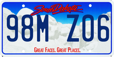 SD license plate 98MZ06