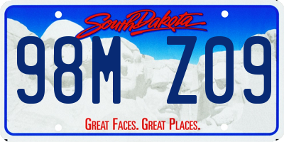 SD license plate 98MZ09
