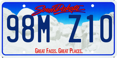 SD license plate 98MZ10