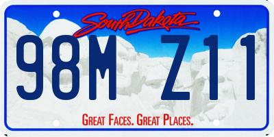 SD license plate 98MZ11
