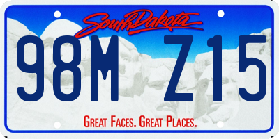 SD license plate 98MZ15