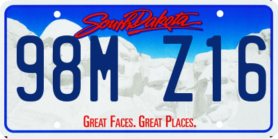 SD license plate 98MZ16