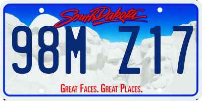 SD license plate 98MZ17