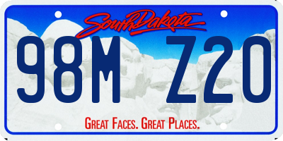 SD license plate 98MZ20
