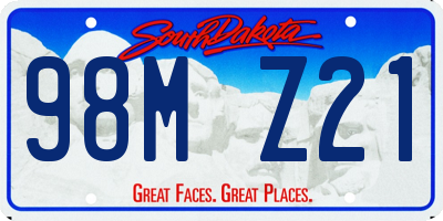 SD license plate 98MZ21