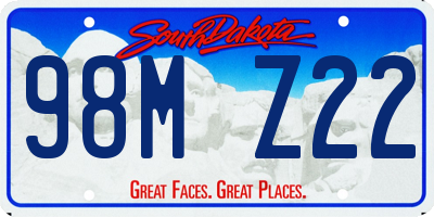 SD license plate 98MZ22