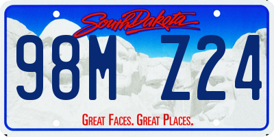 SD license plate 98MZ24