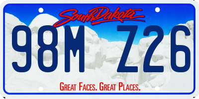 SD license plate 98MZ26