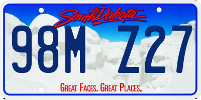 SD license plate 98MZ27