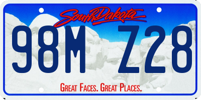 SD license plate 98MZ28