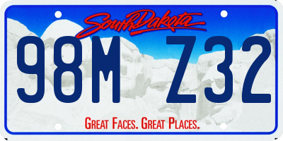SD license plate 98MZ32