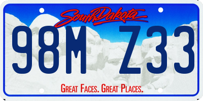 SD license plate 98MZ33