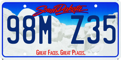 SD license plate 98MZ35
