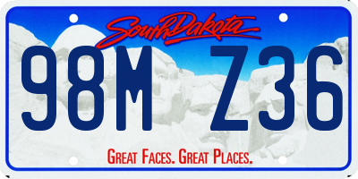 SD license plate 98MZ36