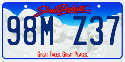 SD license plate 98MZ37