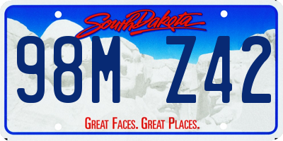 SD license plate 98MZ42