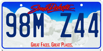 SD license plate 98MZ44
