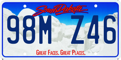 SD license plate 98MZ46