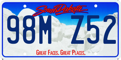 SD license plate 98MZ52