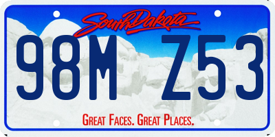SD license plate 98MZ53