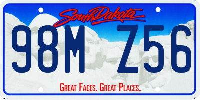 SD license plate 98MZ56