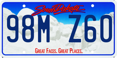 SD license plate 98MZ60
