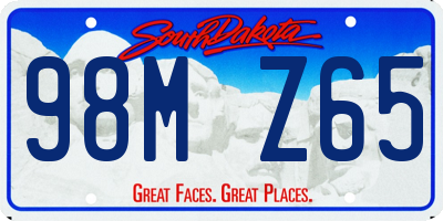 SD license plate 98MZ65
