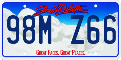SD license plate 98MZ66