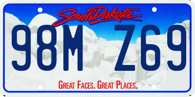 SD license plate 98MZ69