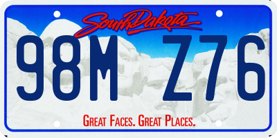 SD license plate 98MZ76