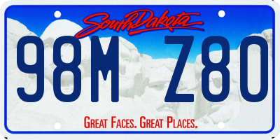 SD license plate 98MZ80