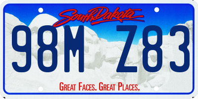 SD license plate 98MZ83