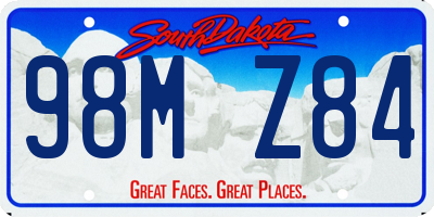 SD license plate 98MZ84