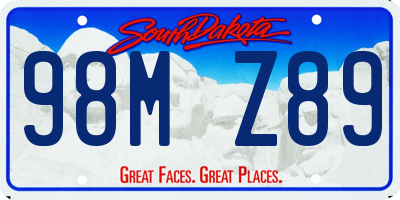 SD license plate 98MZ89