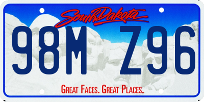 SD license plate 98MZ96