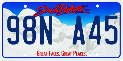 SD license plate 98NA45