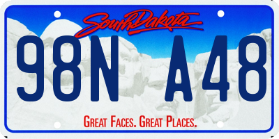 SD license plate 98NA48
