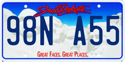 SD license plate 98NA55