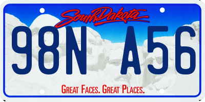 SD license plate 98NA56