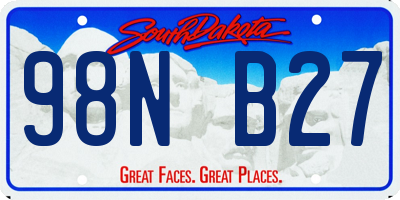 SD license plate 98NB27