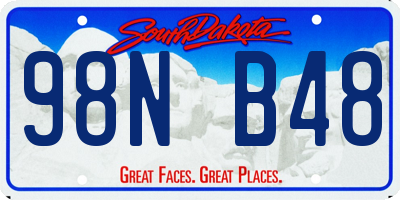 SD license plate 98NB48