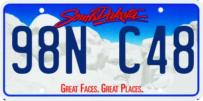SD license plate 98NC48