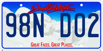 SD license plate 98ND02