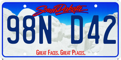 SD license plate 98ND42