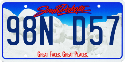 SD license plate 98ND57