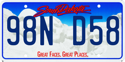 SD license plate 98ND58