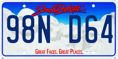 SD license plate 98ND64