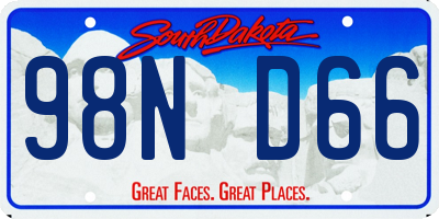 SD license plate 98ND66