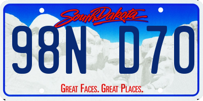 SD license plate 98ND70